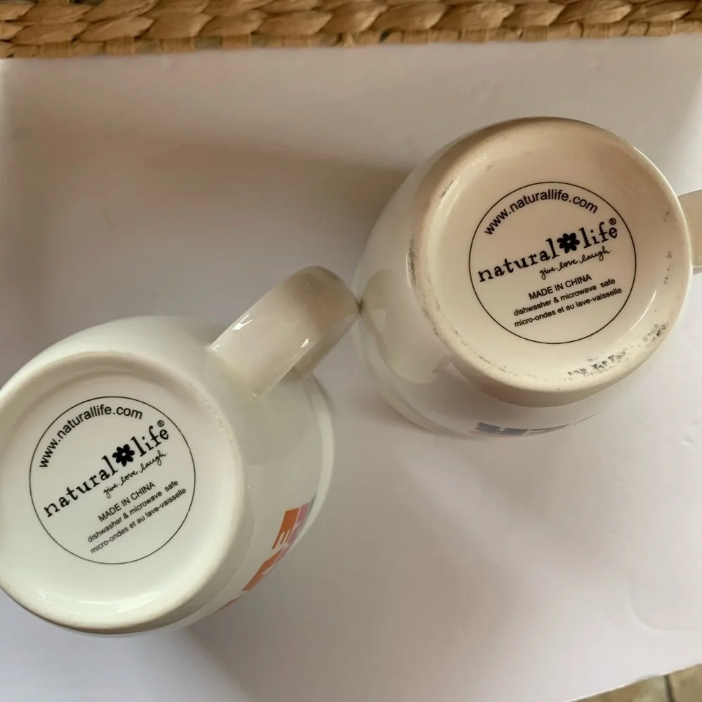 Natural Life Ceramic Mug‎ Set, Mom and Dad,